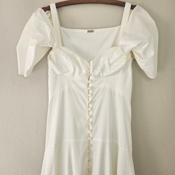 Cult Gaia Mina Dress Cream Ivory White Button Down Front Small - Picture 8 of 16